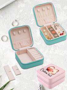 Personalized Jewelry Box Travel Jewelrys Case Small Jewelry Box Jewelry Organizer Storage Case Portable PU Leather Mini Jewelry Travel Case For Girls Women Earring, Necklace, Rings,Bracelets Butterfly Style Gifts Birthday Graduation