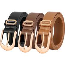 1pc Plus Size Women PU Leather Belt Decor Swing Dress, Sweet Design For Daily Wear Summer, School