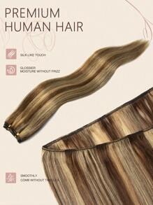 Extensões de cabelo costuradas, cabelo humano real Remy Weft, cabelo humano liso, pacotes de cabelo costurados, cabelo costurado com dupla trama, extensões de cabelo costuradas, cabelo humano para fantasias de Halloween, essenciais para festas, presentes de noiva, presentes de festival