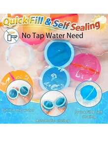 6/12/18PCS Willekeurige herbruikbare waterballonnen Ballen, zachte siliconen snel te vullen ballonnen Spetterplezier, Buitentuin Zomerfeest Gemakkelijk Snel Leuk Watergevecht Spel Voor Zwembad, Zomerfeest Cadeau Zwembad