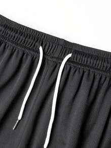 3 Pcs/Set Fashionable Mesh Sport Shorts For Men, New Summer Casual Fitness Pants, Breathable Quick-Dry Running Shorts - Black - View 3