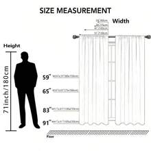 2PCS Dream - Catcher Printed Curtain, Mysterious And Dreamy Style, Purple Starry - Sky Background With Stars And Feathers Embellishment, Rod - Pocket Included, Suitable For Home Decor In Living Rooms, Bedrooms, Children's Rooms, Studies, Etc.