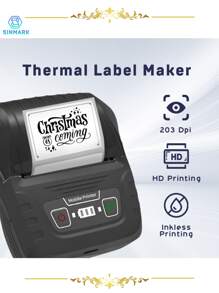 SINMARK SK58 Portable Wireless Label Printer, USB Rechargeable, Compatible With IOS/Android/Windows, Suitable For Barcodes, Apparel, Jewelry, Retail, Shipping, Wireless Connection, Monochrome Output, Suitable For Gift Boxes - Multicolor - View 7