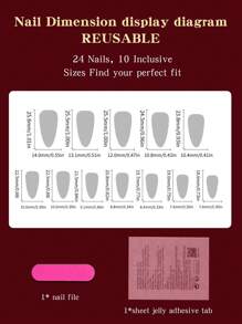 24 stuks/set witte Franse amandel pers op nagels tip 3D roze strik & bloem met parel ontwerp acryl nagels volledige dekking nepnagels, bevat 1 stuk gelei lijm en 1 stuk nagelvijl, geschikte geschenken voor vrouwen en meisjes