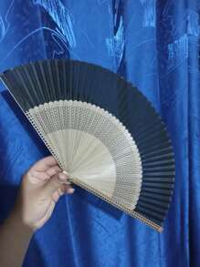 1pc Foldable Fan Hand Held Fan With Tassel For Outdoor Travel Dancing Performance Cheongsam Dressing Accessories Photo-Taking Props