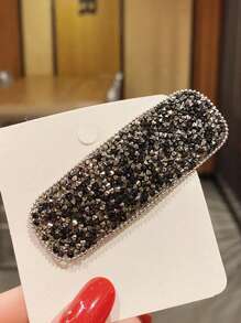 Water Drop Design Rhinestone Hair Clip, Shiny Hairpins For Bangs, Bun, Decorative Hair Accessories For Girls