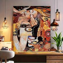 Vibrant Abstract Design,-1 Pc Wooden Framed Canvas Painting -  Thickness 2.25cm/0.9inch,Valentine's Day Decorations At Home,Valentine's Day,New Year,Home Gift Decoration, Room Decoration Aesthetic, Wall Decoration Art, Perfect Gift, Autumn And Winter Wall Decoration, Living Room Decoration, Bedroom Decoration, Kitchen Decoration, Entry Decoration, Bathroom Decoration, Direct Wall Painting, High Quality Wall Painting Poster ,Easter  Easter Decorations For Women