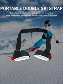 1pc Ski Pole Shoulder/Handheld Strap, Nylon Ski Pole Grip Strap (Hook And Loop Direction Random)