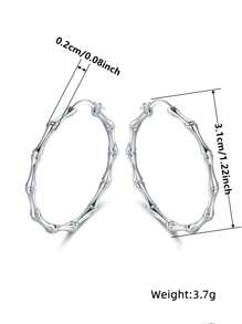 1 Paar Charm 925 Sterling Silber Creolen Ohrringe Hochzeitstag Ohrschmuck für Frauen Geschenk Edel Schmuck