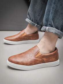 Men's Casual Sneakers Skateboarding Shoes, Anti-Slip Student Sports Skate Shoes, Versatile Style For All Seasons