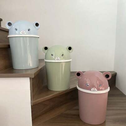 CASAMAX WL 1 pieza Bote de basura estilo de dibujos animados / ø23*34.5 cm / EL COLOR SE ENVÍA AL AZAR/ PLÁSTICO