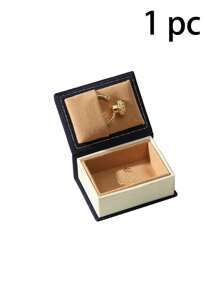 1/2/5 Pcs Customized Retro Mini Ring Box; Magnetic Flip Cover; Proposal Ring Gift Box; Exquisite And Compact Ring Box; Text Customization; Book Shaped Ring Storage Box; Romantic Gifts For Mother, Wife, And Girlfriend; Creative Gifts For Mother's Day. Back To School
