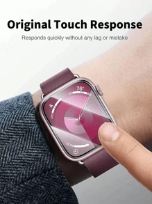 6pcs New Transparent TPU Hydrogel Screen Protector Film Compatible With Apple Watch 10th Gen 38/40/41/42/44/45/49mm, Applicable To Apple Watch Ultra/SE/8/7/6/5/4/3/2/1