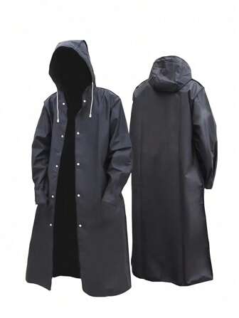 1/2 pz Impermeabile unisex con cappuccio, maniche lunghe, resistente al vento, idrorepellente, ad asciugatura rapida, ideale per ciclismo e avventure all'aperto, pieghevole e portatile, design rinforzato, accessori da viaggio casual