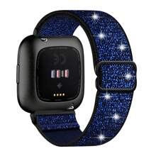 Nylon Armbänder kompatibel mit Fitbit Versa/Versa 2/Versa Lite/Versa SE Armband, Frauen Männer, elastische Sport Ersatzarmbänder, Nylon Ersatz Armbänder für Männer und Frauen, Sport Uhren Armband