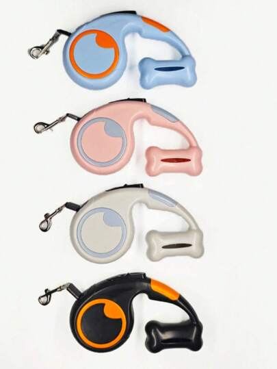 1pc Retractable Dog Leash - 3m/5m Extendable Length, High Strength Nylon Material, Anti-Escape Auto-Retract Design, Lightweight & Streamlined Black Color, Essential For Walking & Outdoor Adventures, Suitable For All Dog Breeds.