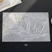 Thickened Square Feather PVC Placemats, Waterproof Non-Slip Heat Insulation, Luxury Hotel & Restaurant Holiday Decor Dining Table Mat, 1pc/4pcs/6pcs - Square Feather Placemat - View 16