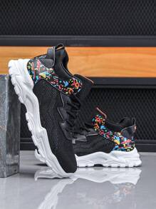Men's Casual Minimalist Sporty Skate Shoes, Low-Top Breathable Athletic Sneakers