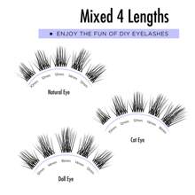 144Pcs BEYELIAN Lash Clusters, Individual Cluster Lashes, 10-16mm C Curl DIY Eyelash Extension Super Thin Band Resuable Soft Glue Bonded Lash Extensions (Style5 0.07 Mix Black Band)