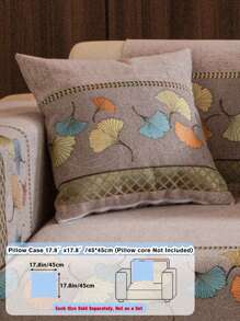 1pc Pet-Friendly Non-Slip Chenille Sofa Cover, Machine Washable Polyester Embroidered Leaves Design, Ideal For Single To Sectional Sofas, Living Room, Bedroom, Office Decor Gifts Birthday Graduation Couch Cover Sofa Covers Room Decor Living Room Decor - Multicolor - View 13