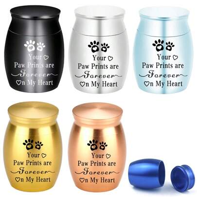 Small Cremation Urns For Human/Pet Ashes Keepsake Sharing Urns Memorial Ashes Holder- Your Paw Prints Are Forever In My Heart