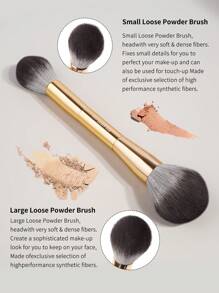 MAANGE 4pcs High-Ended Makeup Brushes Set 2pcs Dual-Ended Powder Blush Makeup Brush Soft Dense Fiber Comfortable Handle 2pcs Angle Top Foundation Makeup Brush For Liquid Cream Cosmetics Blending Contouring Brushes Basic Beauty Tool Kit Easy To Carry For Travel, Gift
