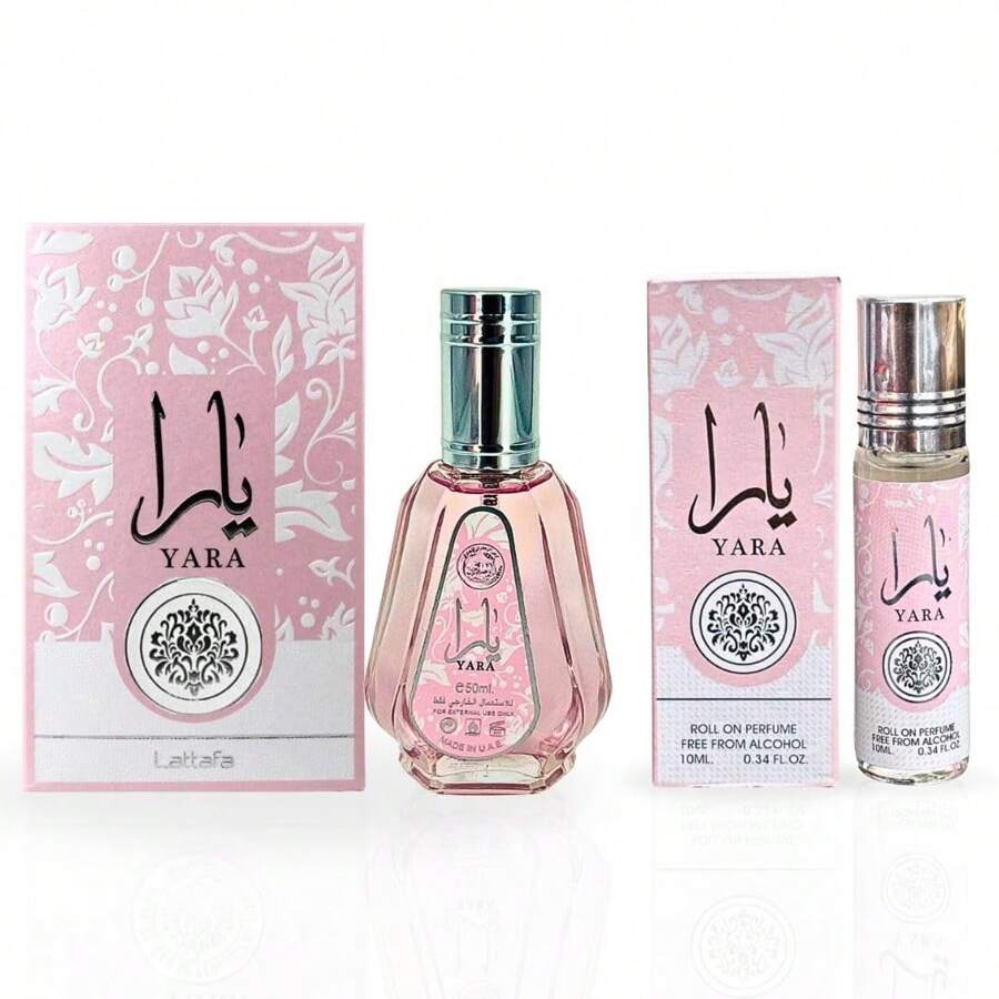 Yara Mini Bundle For Women (50 Ml EDP Spray+10 Ml Roll On Perfume Oil), Fragrance, Perfume, Unisex, Long Lasting, Parfum, Scent, Notes, Signature, Luxury, Gift, Collection, Classic, Set, Original - Hoa - Xem 1
