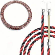 One Steel Cable Pulling Tool, Non-Woven Structure, Metal Connector, Soft Material For Easy Cable Insertion And Removal - Multicolor - View 8