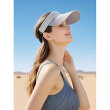 1pc Breathable Mesh Crown Sports Cap, Adjustable Wide Brim Sun Hat For Men/Women, Suitable For Running, Tennis, Golf, And Outdoor Activities