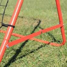 1pc 1m*1m Red Rebound Net, Portable Double-Sided Bounce Back Soccer Training Net