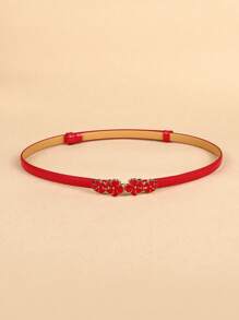 1 Peça Cinto de Cintura Ajustável de Metal com Flor de Lótus, Acessório de Moda para Uso Diário, Festivais, Casamentos, Festas, Adequado para Crianças
