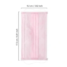 100pcs Pink Disposable Face Masks, Reusable Pink Masks - Non-Medical, ASTM Level 1 Safety And Labor Protection, 3-Ply Protective Mask