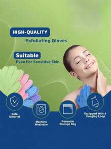 2/4 pezzi Guanti da bagno, Asciugamani da bagno, Guanti esfolianti da bagno, Asciugamani da bagno doppia faccia per massaggio, Spugne per il bagno con gel doccia, Perfetti strumenti per la pulizia del corpo, adatti per uso domestico