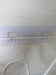 8 个双爪透明粘合挂钩，强力粘合，无损，无需钻孔，适用于浴室、厨房架子的壁挂夹 - 8pcs - 查看 3