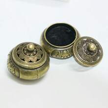 1 szt. Brązowy kolor kwiat lotosu pusty projekt aromaterapeutyczny palnik kadzidłowy, dekoracja biurka