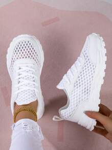 Fall/Winter Women's Solid Color Low-Top Casual Sports Shoes, Comfortable Breathable And Lightweight, Suitable For Running And Exercise,Sneakers For Women