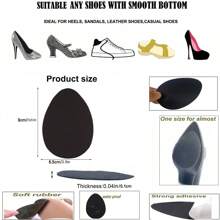 6pcs Outdoor Sports Anti-Slip Shoe Insoles, Shoe Bottom Anti-Slip Pads Suitable For Shoe Bottoms And Heels (Black - 6 Pcs)