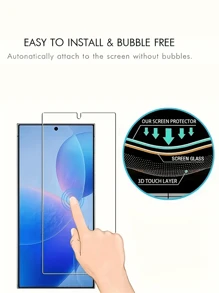 2 Stücke gehärtetes Glas Bildschirmschutz für Galaxy mit voller Abdeckung, einfache Installation, HD klar, unterstützt Fingerabdruckentsperrung, blasenfrei, kratzfest und splitterfest, gehärtetes Glas Bildschirmschutz Ultra HD, Geschenk für Geburtstag/Ostern/Valentinstag/Weihnachten/Familie/Freunde/Jungen/Freundin