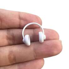 1:12 迷你娃娃屋配件黑色耳机，微型电脑室场景道具，精致且适合完美的节日礼物和经典玩具 - 彩色 - 查看 8