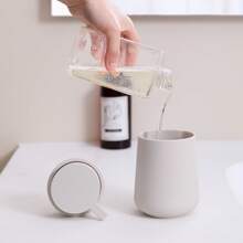 1 件哑光塑料 11 盎司皂液器 - 现代简约风格，适用于浴室和厨房台面家居浴室装饰秋季装饰返校 - 米色 - 查看 6