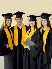 1/3 pièces Casquette académique et gland/Sangle d'épaule décorative/Cordon d'honneur/Toque de graduation/Toque doctorale/Tenue de graduation/Lycée/Université/Écharpe de graduation de couleur unie/Honneur en satin