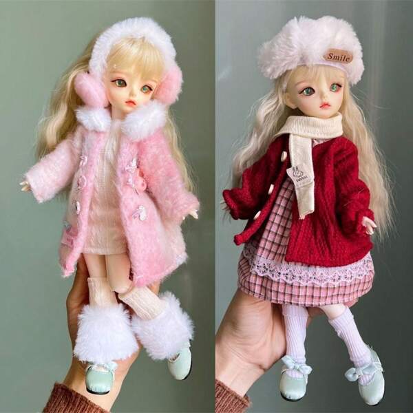 30cm Doll Clothes 1/6 BJD Doll Fashion Outfit Set Pretty Dress Hat Gift Accessories Holiday Gift