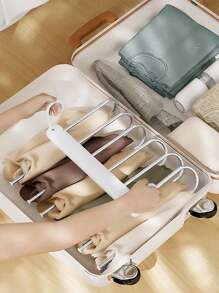 1pc Foldable PET Pants Hanger,Japanese Style Simple White Multifunctional Cloth Hanger