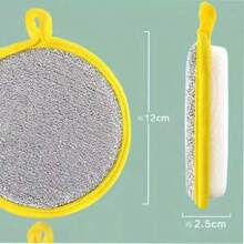 12pcs/Set Kitchen Cleaning Sponge, Microfiber Cloth, Square Wipe Cloth, Minimalist Dish Washing Rags, Sink Or Stove Cleaning Cloths, Antibacterial Washable Cleaning Brushes, Kitchen Cleaning Tools