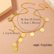 Collana con pendente a moneta antica vintage e ingrandito, di moda