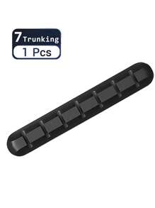 1pc Multifunctionele kabelorganizer met geperforeerde sleuven, desktop USB-datalijnbevestigingshub, houder voor kabelbeheer