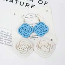 Chinese Knot Retro Texture Polymer Clay Cutters Mold National Pattern Soft Ceramic Earring Clay Cutting Mold Fashion Accessories - Pastel - View 2
