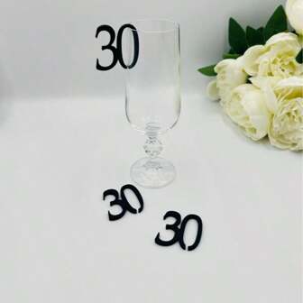 Birthday Number Glass Markers Birthday Party Drink Tags For Guests Number Shape Glass Charms Custom Numbers Glass Topper 30th Birthday