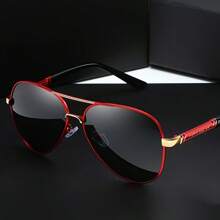 1 pièce Nouvelles lunettes de mode polarisées de luxe pour hommes, lunettes de mode pour la conduite pour hommes, marque designer vintage noire pour hommes, lunettes de soleil décontractées pour l'été, la plage, les vacances, l'extérieur et les voyages