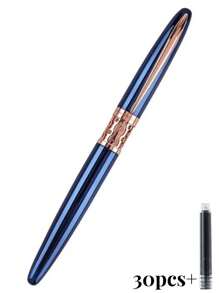 [Customized] 1pc Elegant & Fashionable Hollow Pen Barrel Ink Fountain Pen With 0.38mm Fine Nib, Smooth Writing, Refillable Ink Cartridge, Includes 30pcs Ink Cartridge Refills, 2.6mm Diameter, Perfect For Daily Writing, Calligraphy, Signature, Ideal As Personalized Gifts For Valentine's Day, Christmas, Back To School, Graduation, Father's Day, Teacher's Day, Thanksgiving - Multicolor - View 11